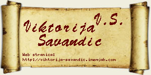 Viktorija Savandić vizit kartica